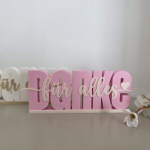 Danke für alles - schicker Schriftzug